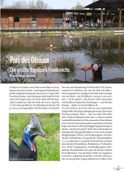 Parc des Oiseaux - Der größte Vogelpark Frankreichs (5 Seiten, Heft 1-2019)