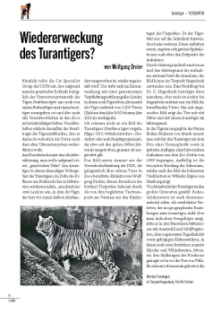 Wiedererweckung des Turantigers? (3 Seiten, Heft 1-2019)