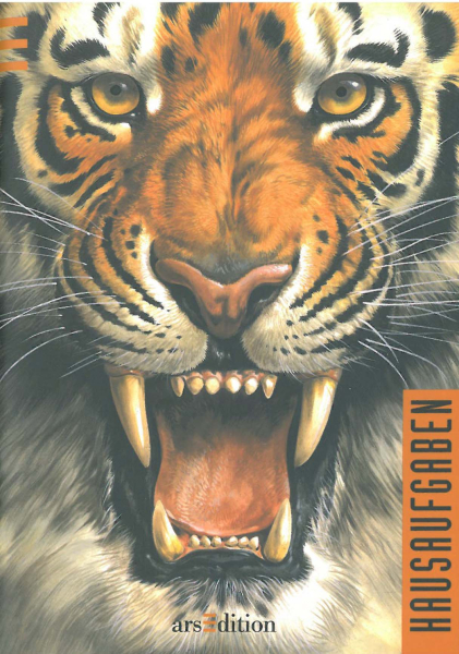 Hausaufgabenheft (Motiv: Raubtiere hautnah)